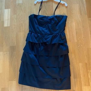Jcrew strapless black cocktail dress